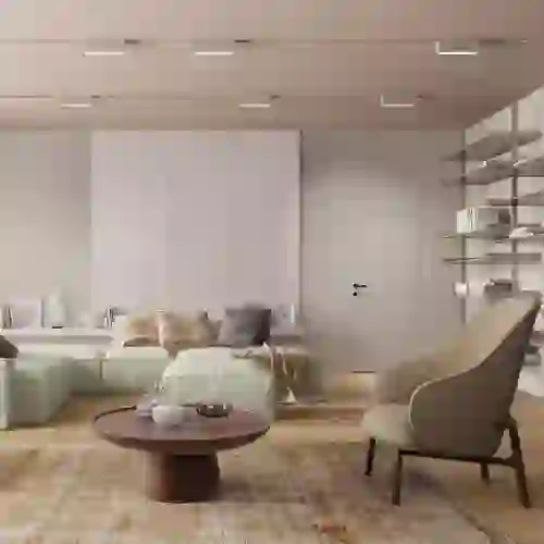 Гостиная в мягких тонах